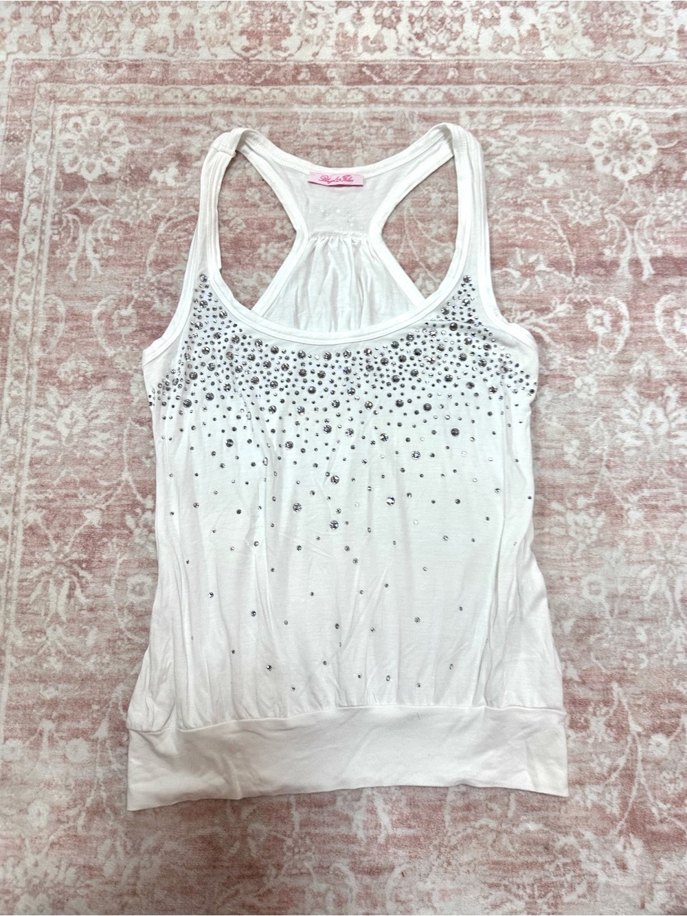 Blugirl Folies 💎 Y2K Vintage Crystal Embellished Tank Top - Picture 8 of 14